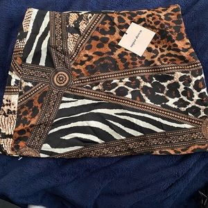 Super down Maggie A-line Mixed Animal Print skirt from Revolve